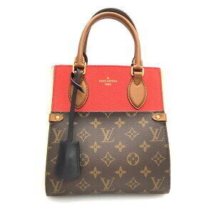 Louis Vuitton Fold Tote red white brown Monogram pattern